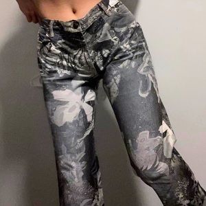 Cavalli pants ! Black white nature pattern